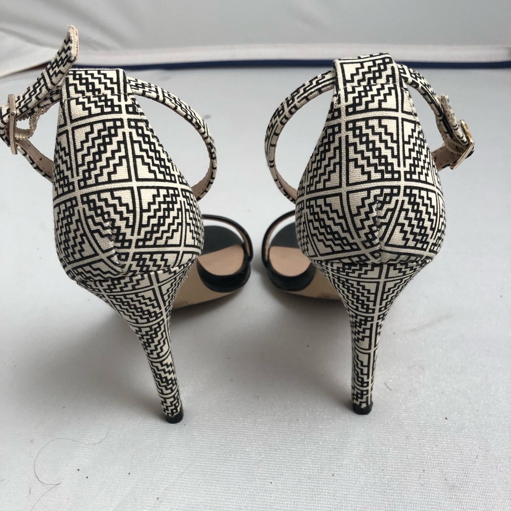 Mix No 6 Lina black and ivory cream high heel sandals 7.5 - Picture 4 of 5